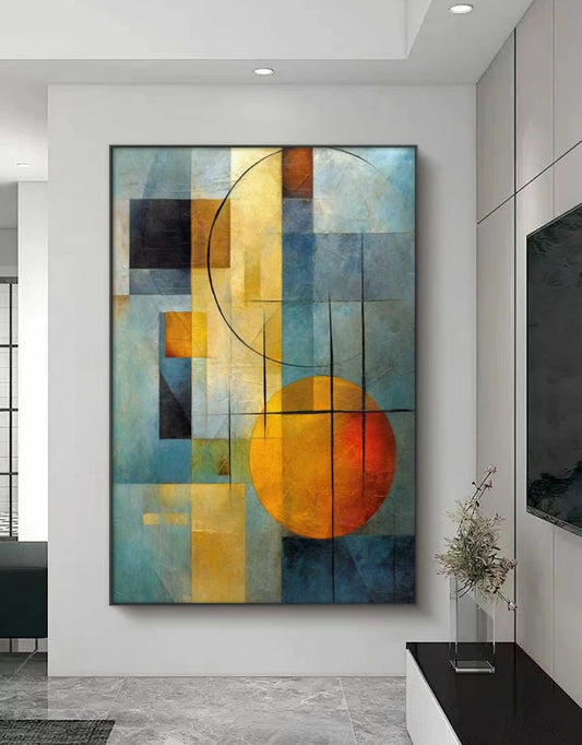 Circle of Serenity Abstract Oil Painting