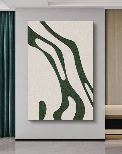 Emerald Cloud Abstract Oil Painting