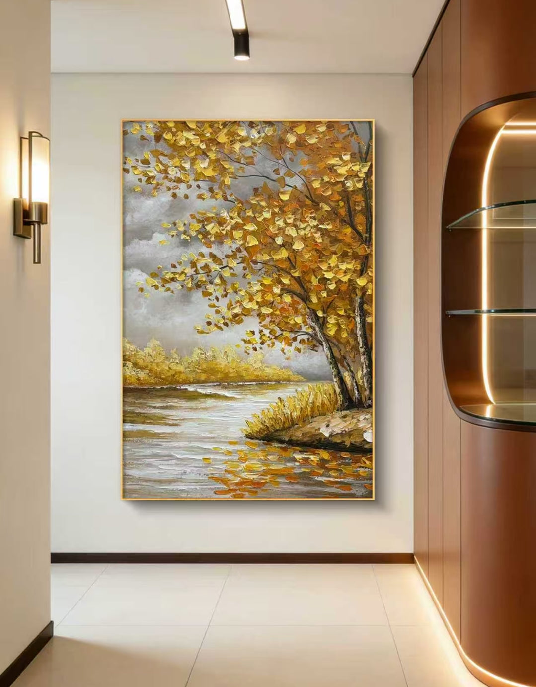 Peace in Gold Oil Painting