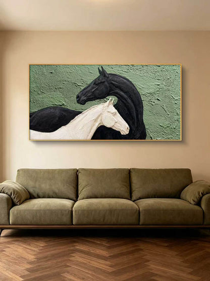 Black-White Neigh Oil Painting