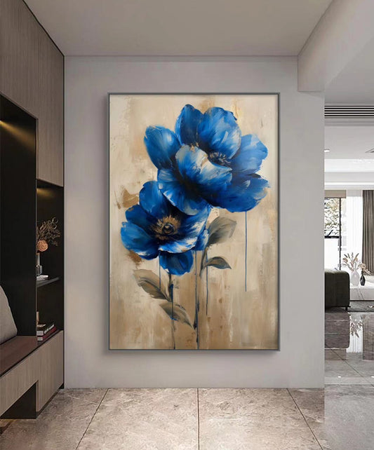 Azure Flower Oil Painting