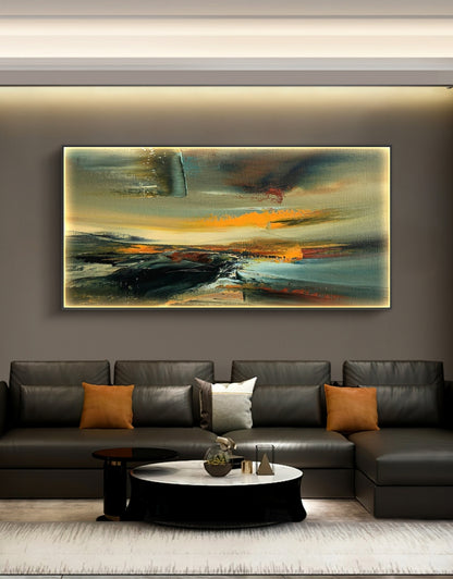 Onlookers Art | Oil Painting | Twilight Static Abstract Oil Painting
