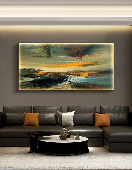 Twilight Static Abstract Oil Painting