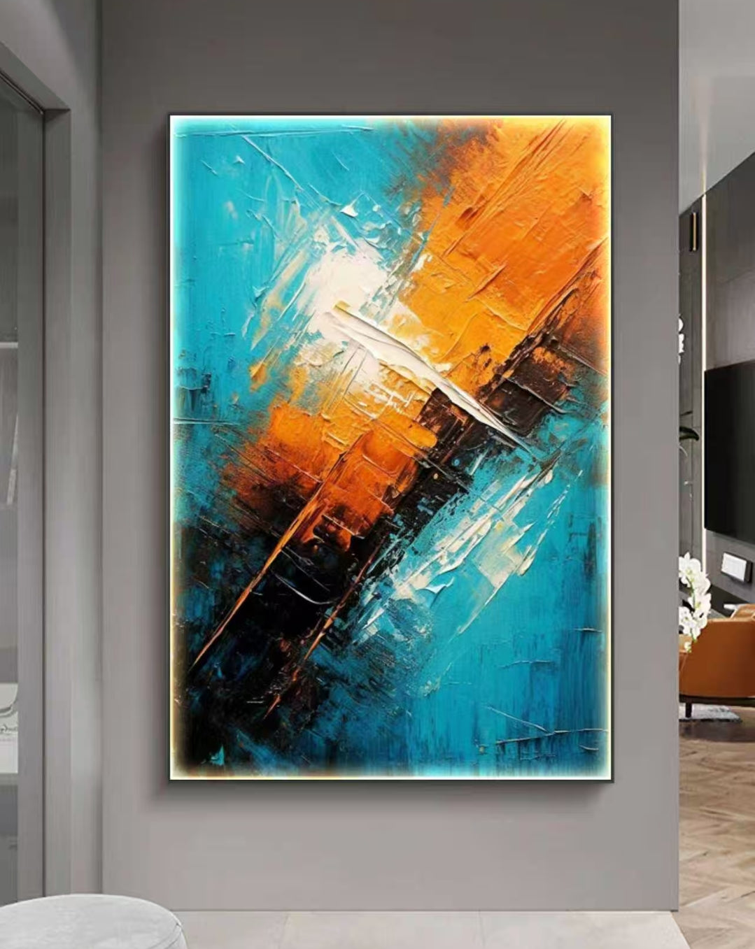 City Fade Abstract Oil Painting
