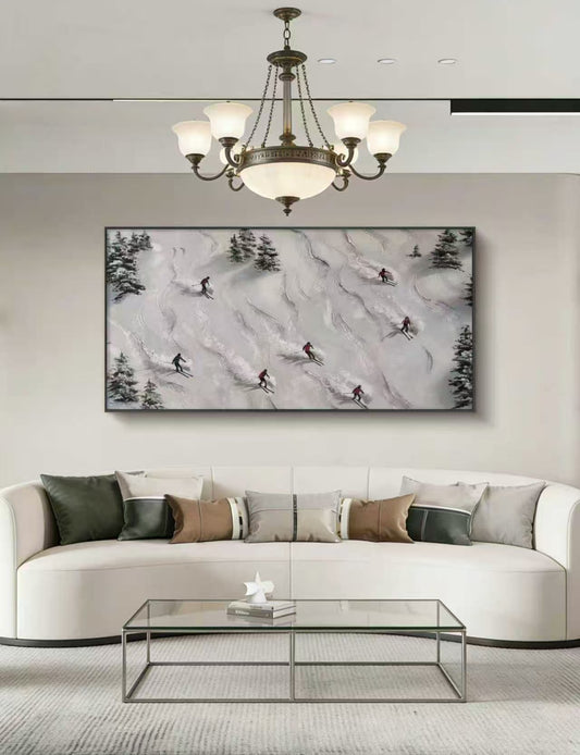 Snowbound Rhythm Oil Painting