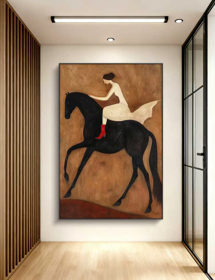 Horseback Oil Painting