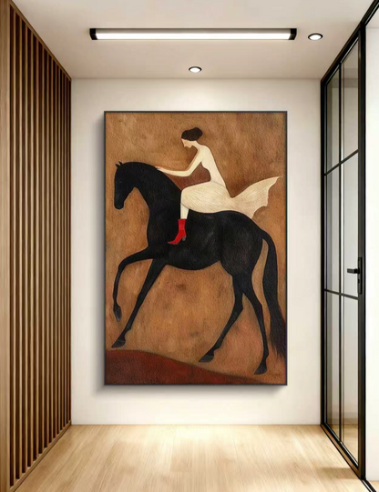 Horseback Oil Painting