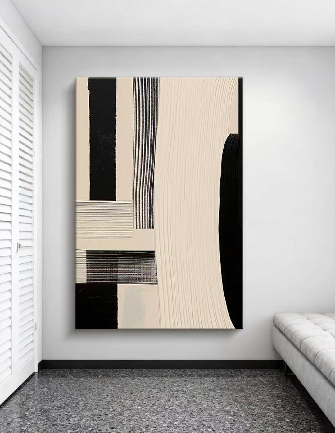 Vanilla Cookie Abstract Oil Painting