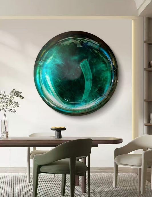 Celestial Flow Round Oil Painting
