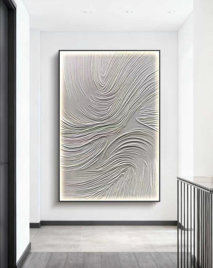 White Zen Abstract Oil Painting