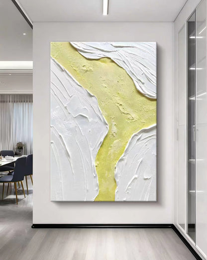 Ice Lemon Abstract Oil Painting