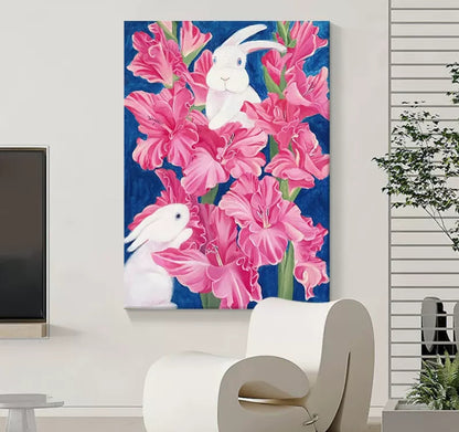 blooming-bunny-oil-painting