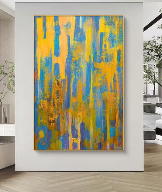 Lemon Sky Abstract Oil Painting