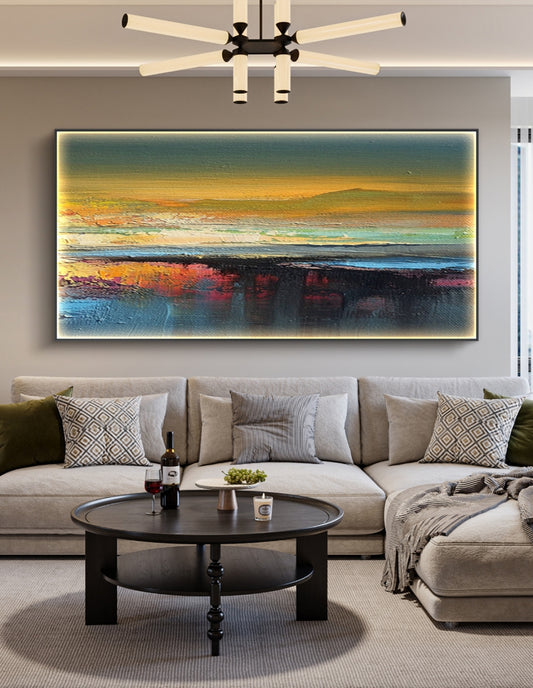 Evening Ripple Abstract Oil Painting