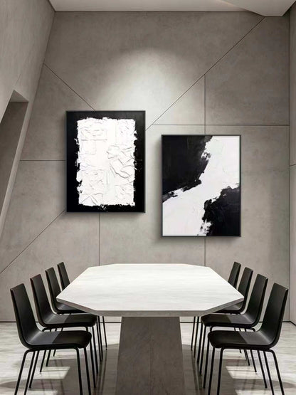 Whiten Path Abstract Oil Painting