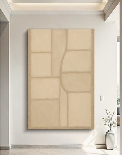 Onlookers Art | Oil Painting | Neutral Flow Abstract Oil Painting