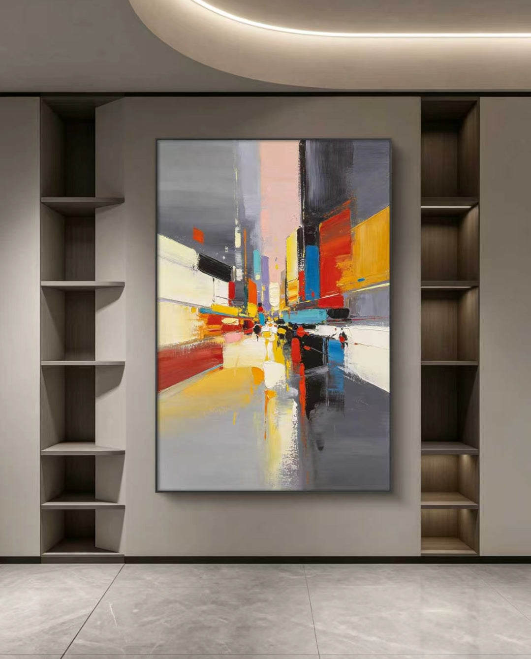 Future Vision Abstract Oil Painting