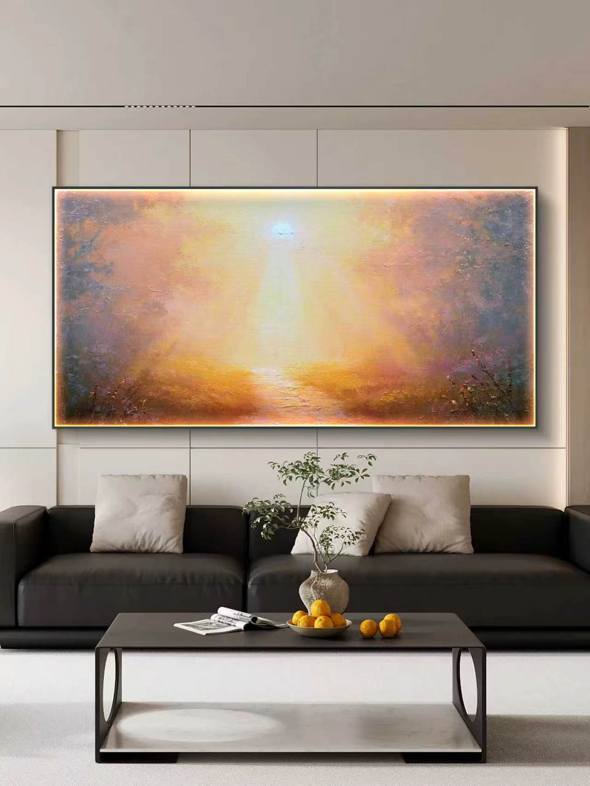 Golden Surge Oil Painting