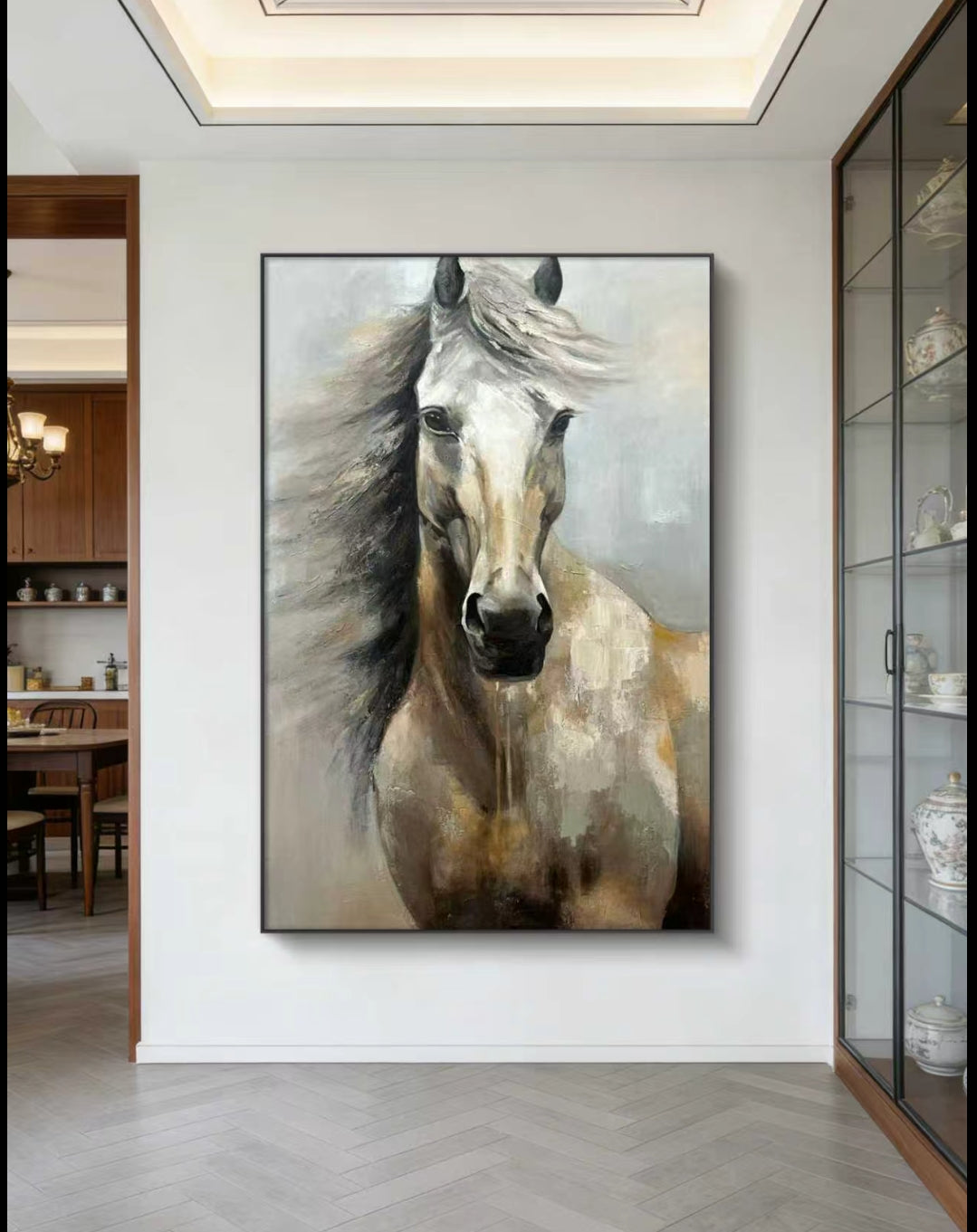 White Horse Oil Painting