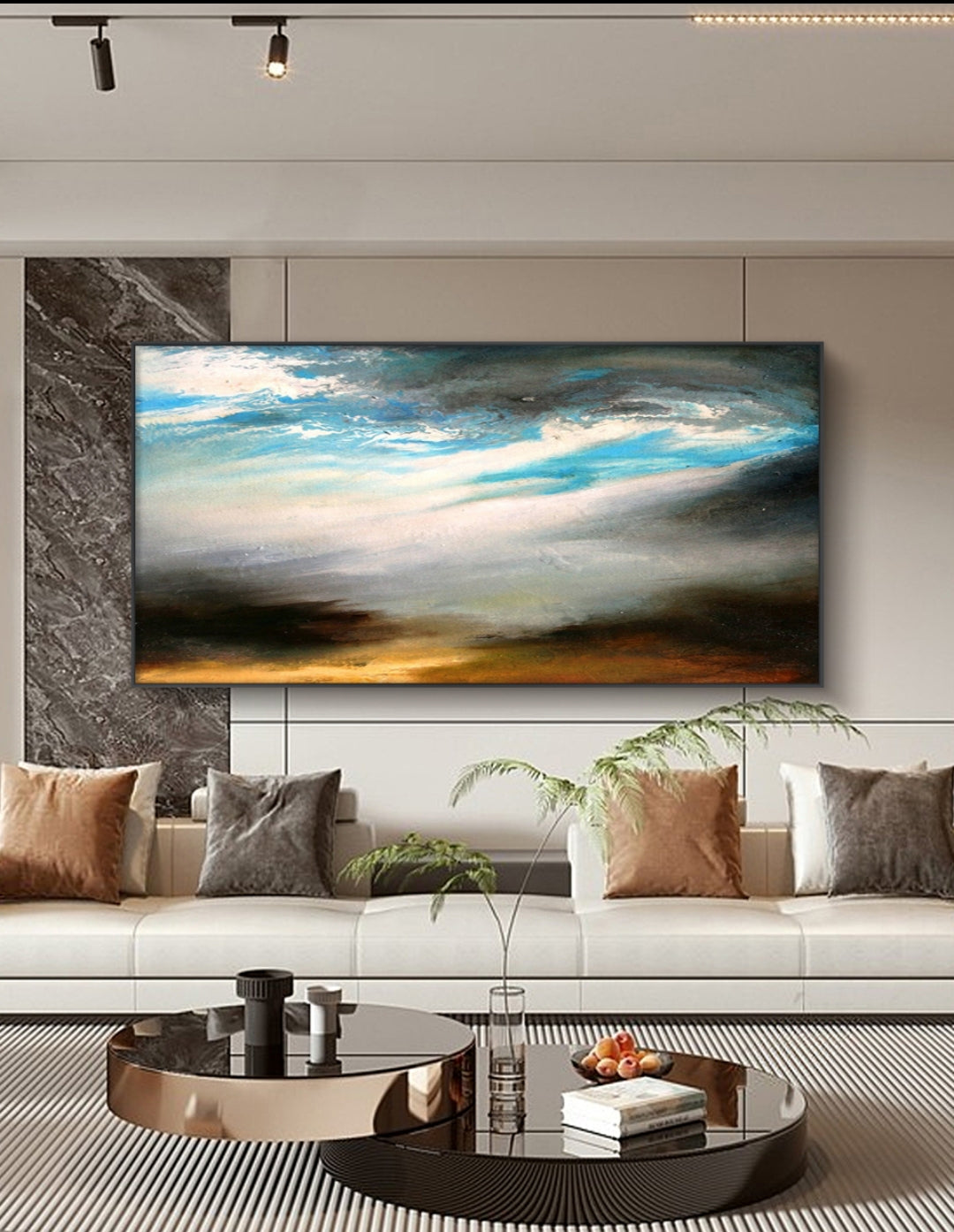 Onlookers Art | Oil Painting | Cloud Sky Abstract Oil Painting