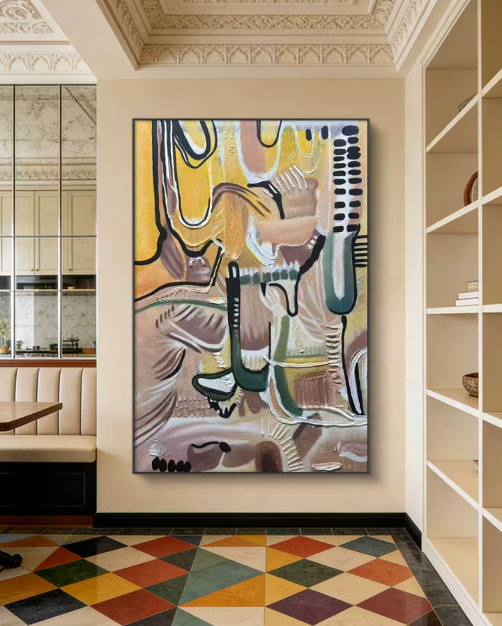 Wild Safari Abstract Oil Painting