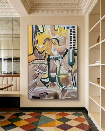 Wild Safari Abstract Oil Painting