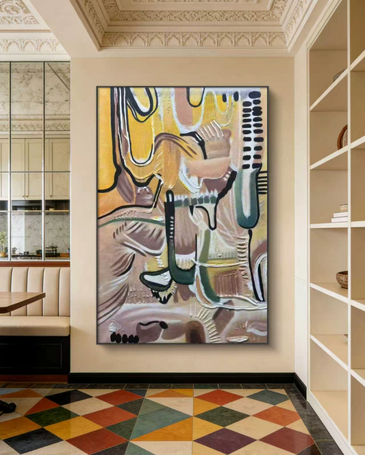 Wild Safari Abstract Oil Painting