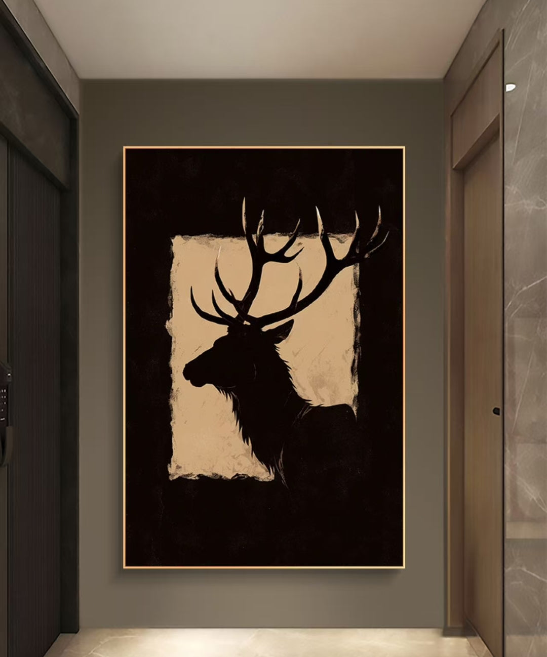 Deer Oil Painting