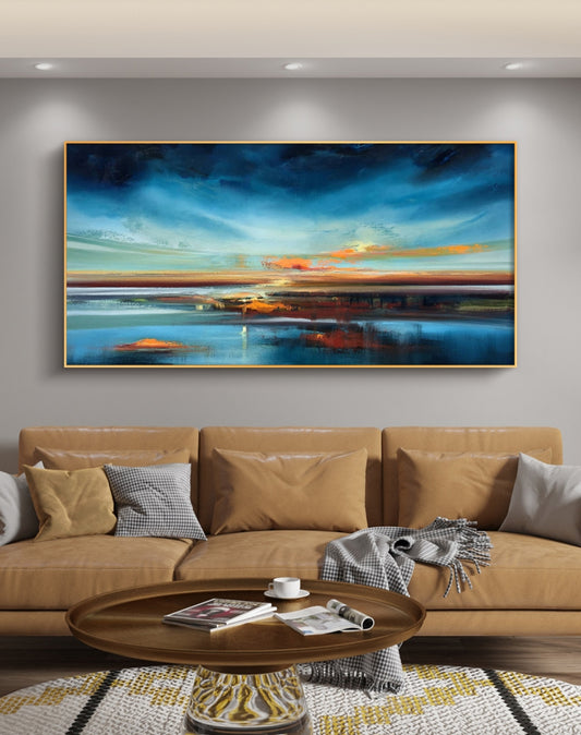 Bluebless Abstract Oil Painting
