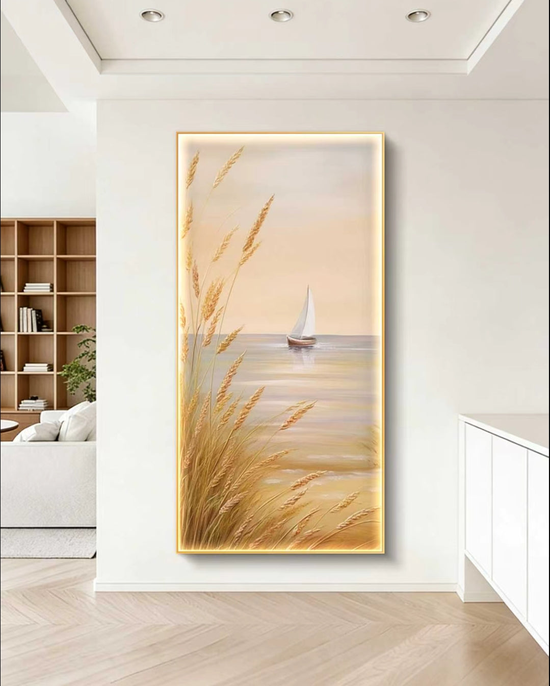 Golden Harbor Oil Painting