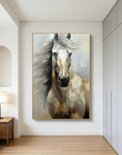 White Horse Oil Painting