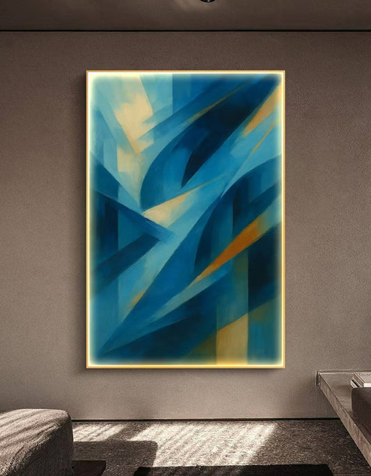 Mirrorblue Abstract Oil Painting