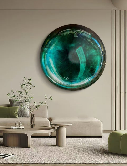 Celestial Flow Round Oil Painting