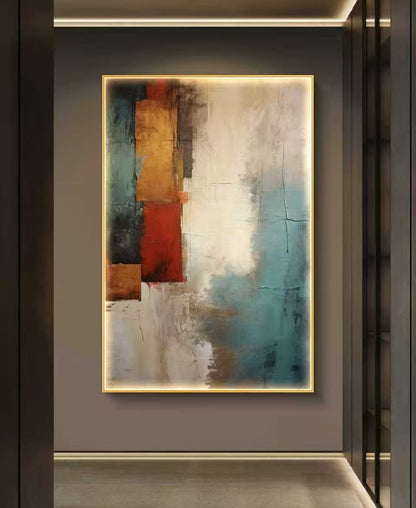 Architectonic Glow Abstract Oil Painting