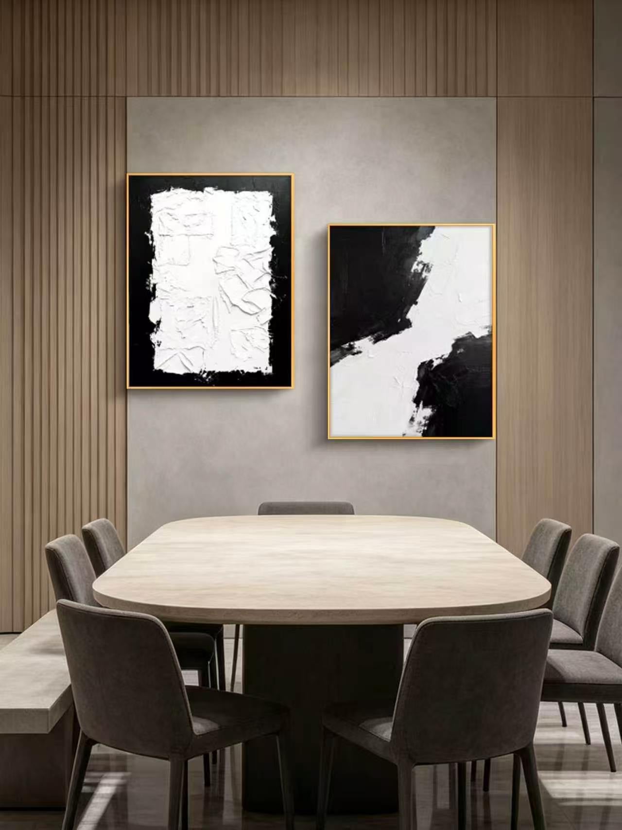 Whiten Path Abstract Oil Painting