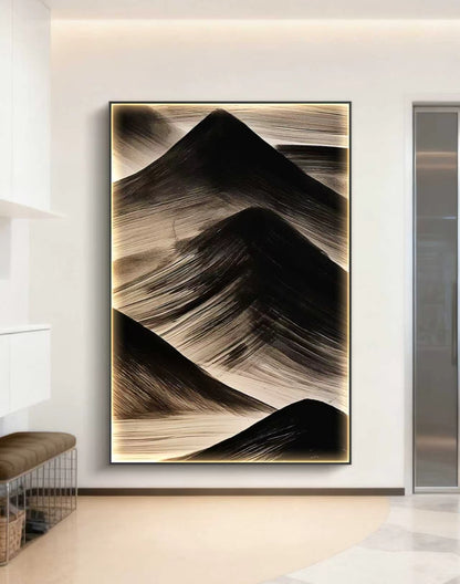 Tidal Peaks Abstract Oil Painting