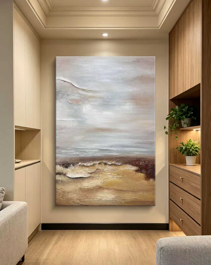 Skybrown Abstract Oil Painting