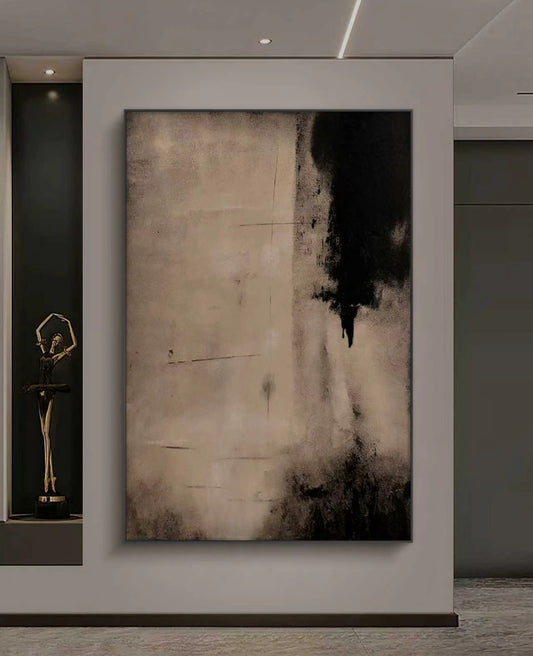 Eclipse Veil Abstract Oil Painting