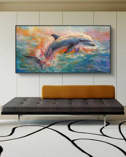Dolphin Joyride Oil Painting