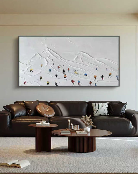 Ski Oil Painting