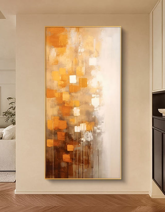Citrus Bloom Abstract Oil Painting