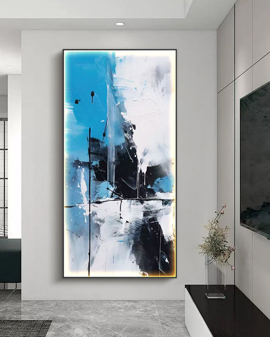 Frozen Tide Abstract Oil Painting