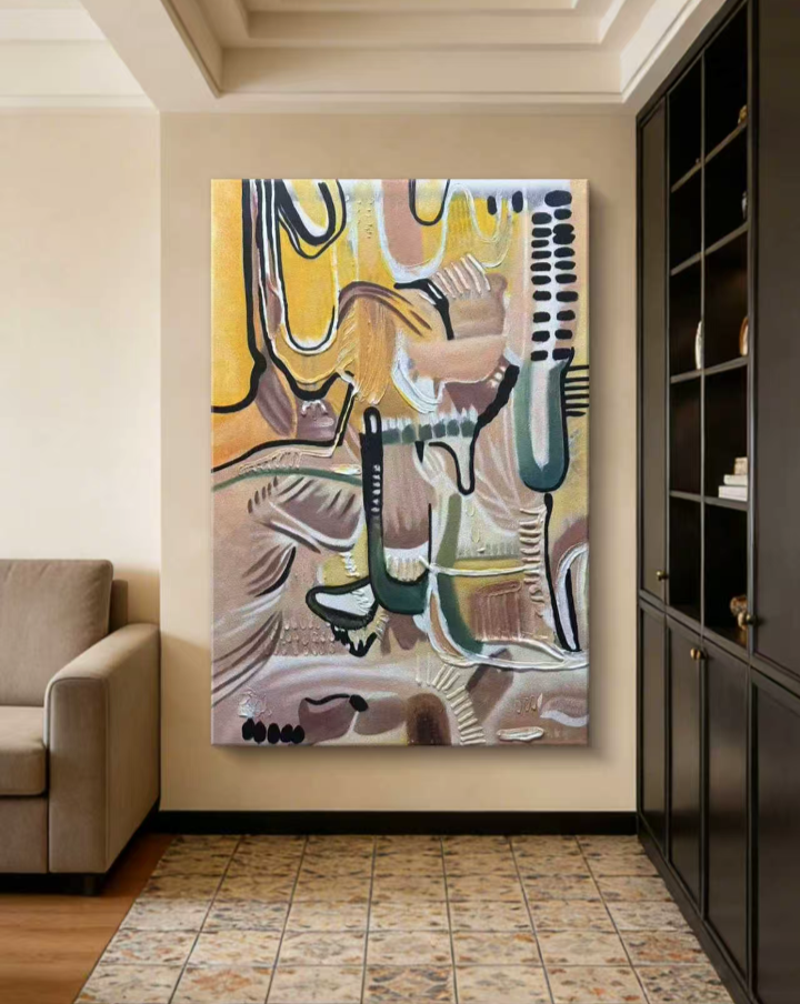 Wild Safari Abstract Oil Painting