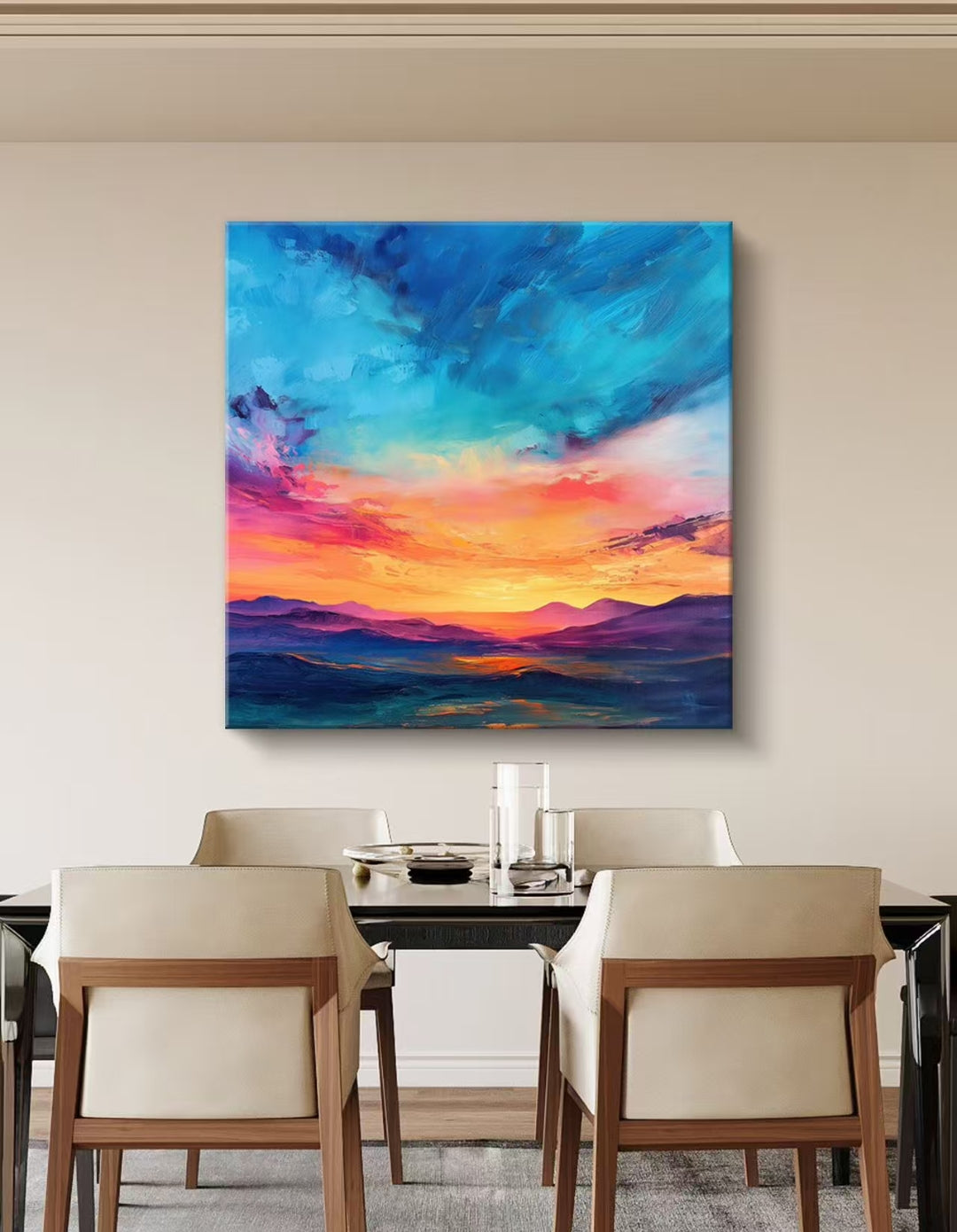 Onlookers Art | Oil Painting | Luminous Horizon Abstract Oil Painting