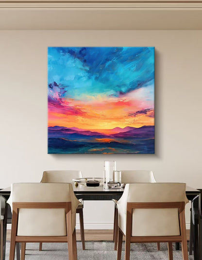 Onlookers Art | Oil Painting | Luminous Horizon Abstract Oil Painting