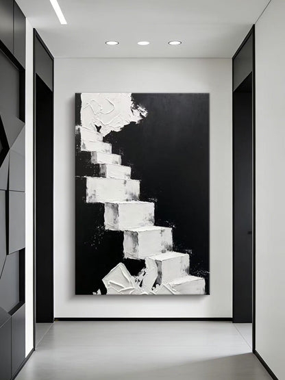 WhiteSteps Abstract Oil Painting