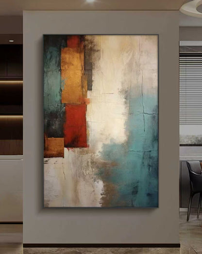 Architectonic Glow Abstract Oil Painting