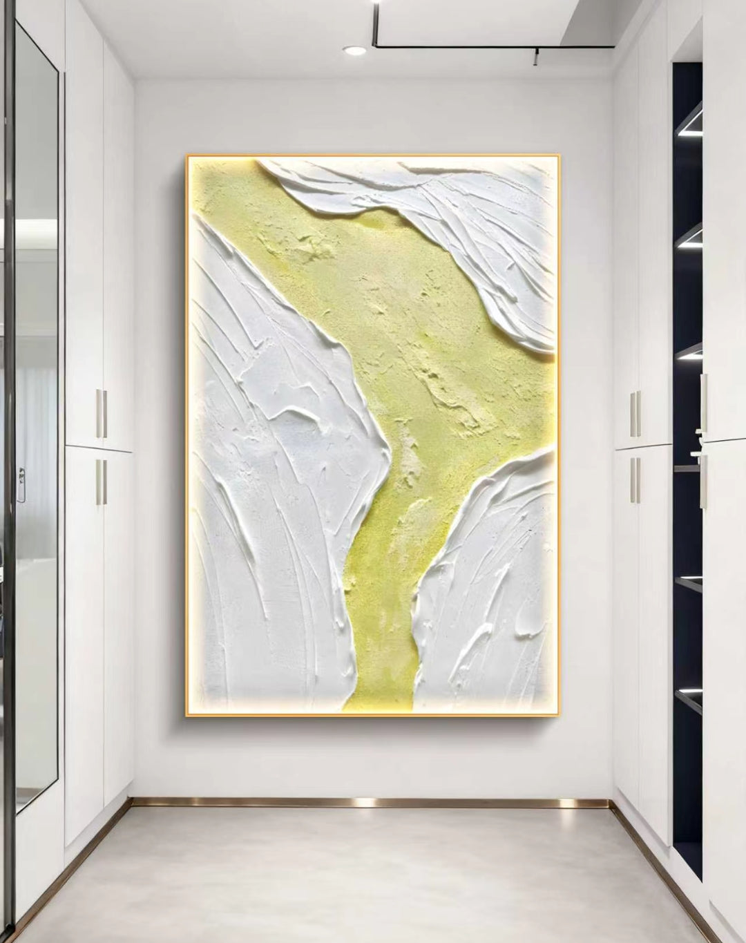 Ice Lemon Abstract Oil Painting