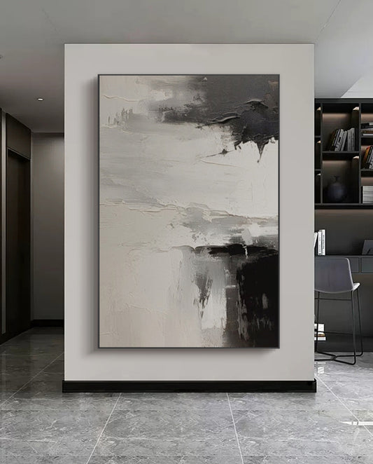 Noir Et Blanc Abstract Oil Painting