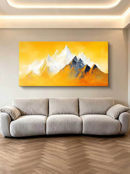 Sun Snow Peak Oil Painting